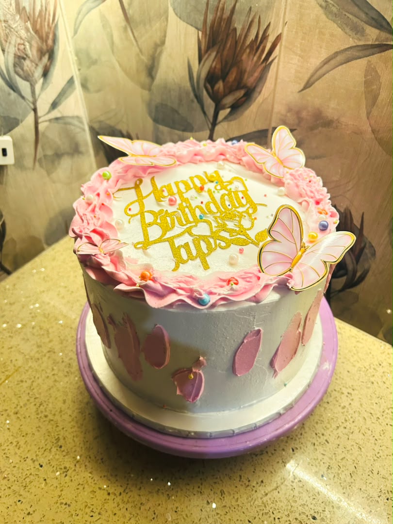 Butterfly Buttercream Cake
